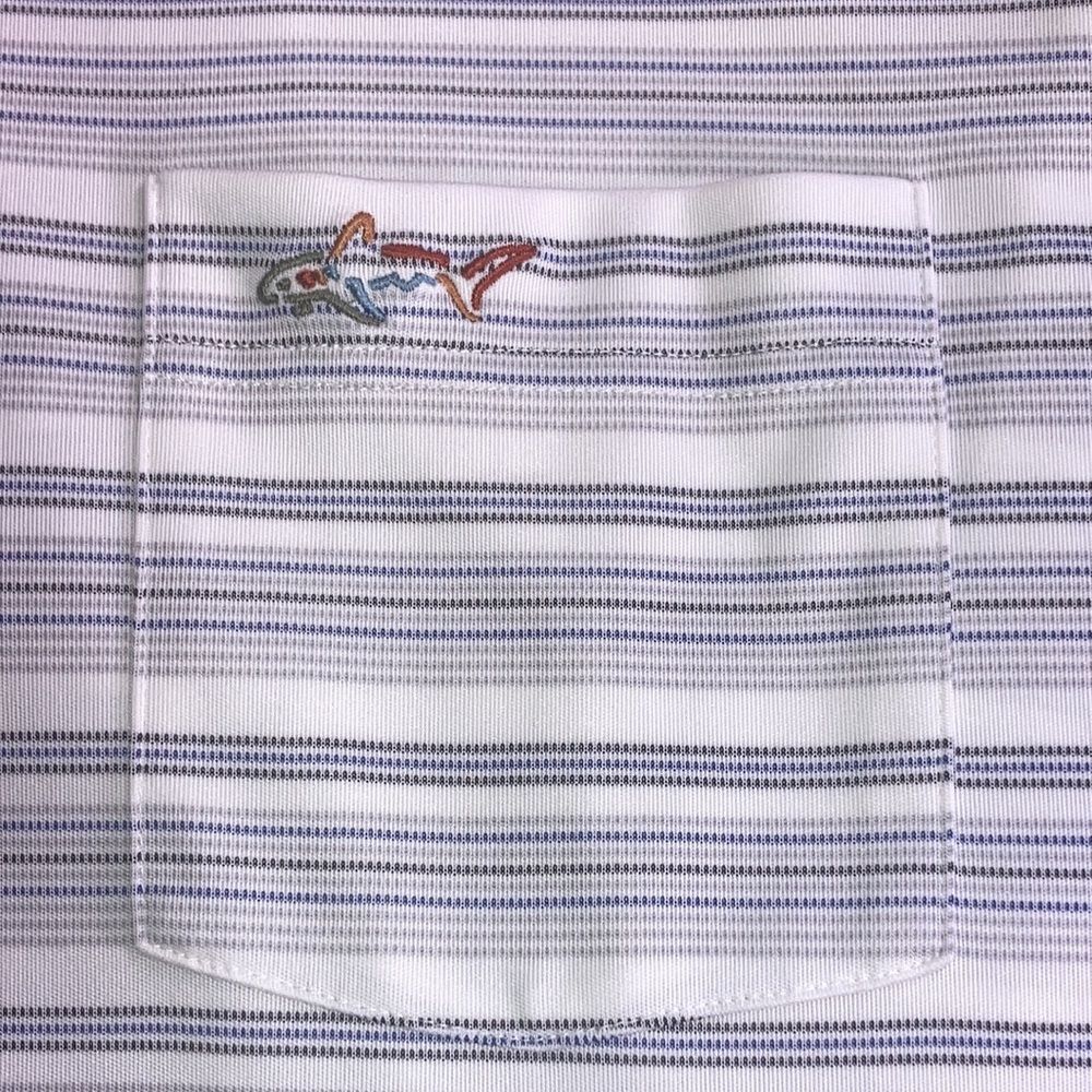Bundle of 2 Greg Norman Golf Polos XXL Teal & White - Picture 12 of 14